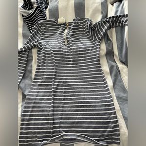 Sail to sable nautical stripe dress size M